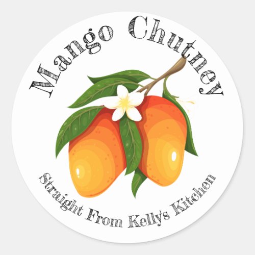 Home Canning Business Mango Chutney Food Label