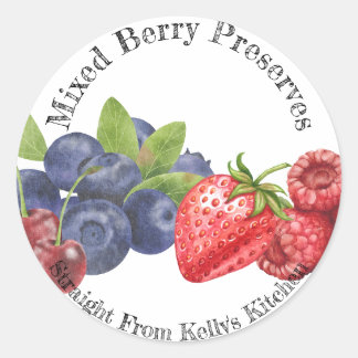 Home Canning Business Mixed Berry Food Label