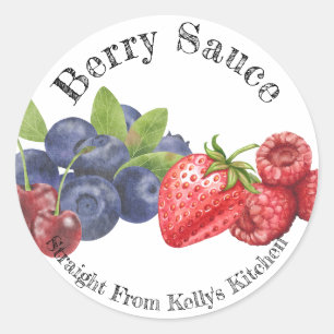 Home Canning Business Mixed Berry Sauce Food Label