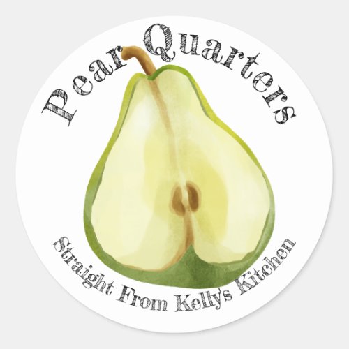 Home Canning Business Pear Quarters Food Label