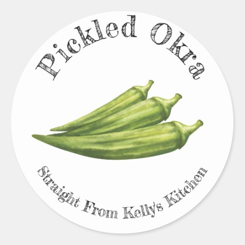Home Canning Business Pickled Okra Food Label