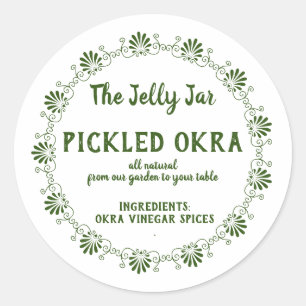 Home Canning Business Pickled Okra Food Label