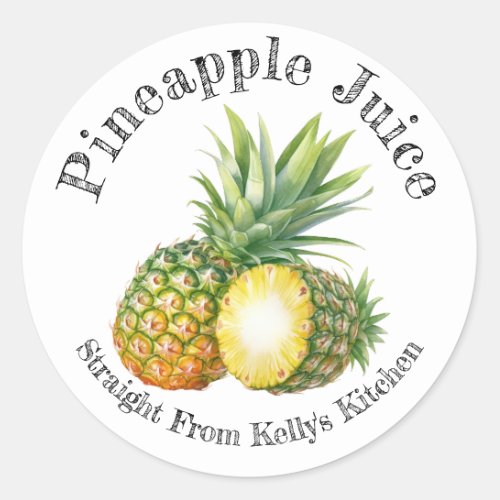 Home Canning Business Pineapple Juice Food Label
