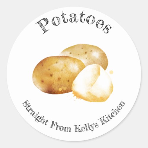 Home Canning Business Potatoes Food Label