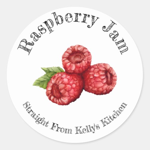 Home Canning Business Raspberry Jam Food Label