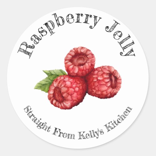 Home Canning Business Raspberry Jelly Food Label