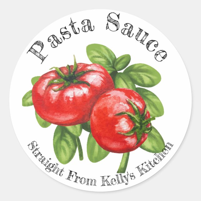 Home Canning Business Tomato Pasta Sauce Label (Front)