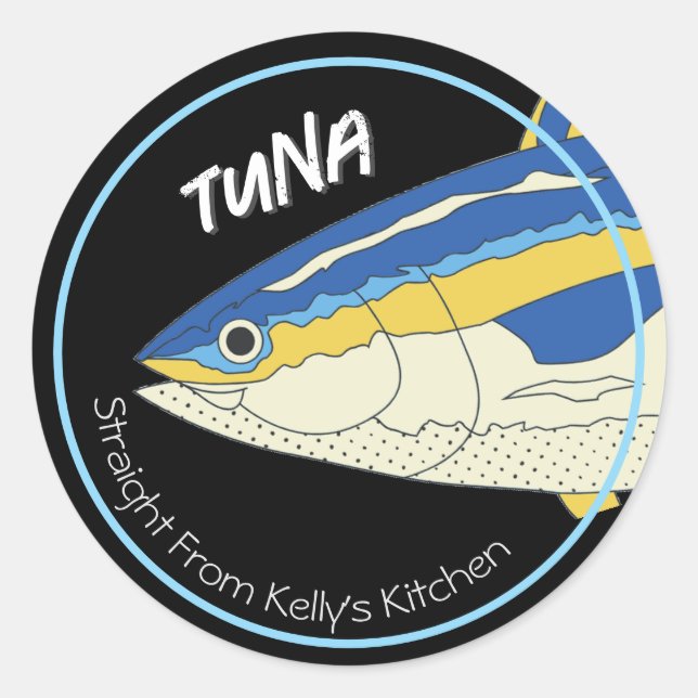 Home Canning Business Tuna Fish Modern Label (Front)