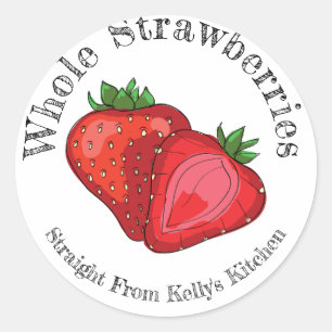 Home Canning Business Whole Strawberries Label