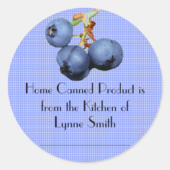 Home Canning Labels -- with blueberries (Front)