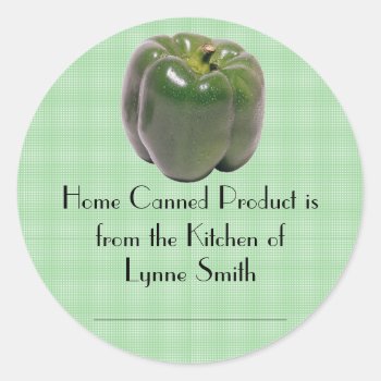 Home Canning Labels -- With Green Pepper by Lynnes_creations at Zazzle