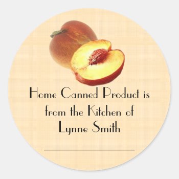 Home Canning Labels -- With Peaches by Lynnes_creations at Zazzle