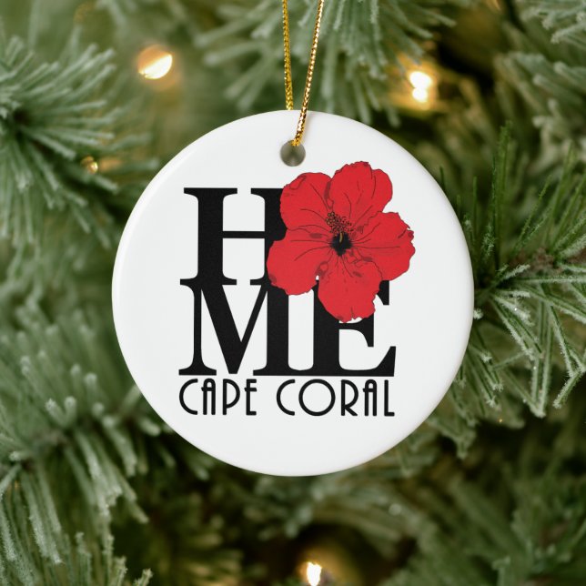 HOME Cape Coral Florida Ceramic Ornament (Tree)