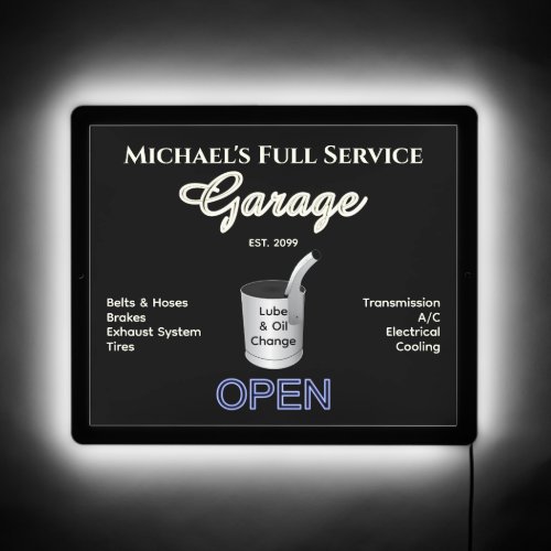 Home Car Mechanic Garage Full Service LED Sign