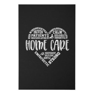 Home Care Aide, Home Care, Home Health Faux Canvas Print