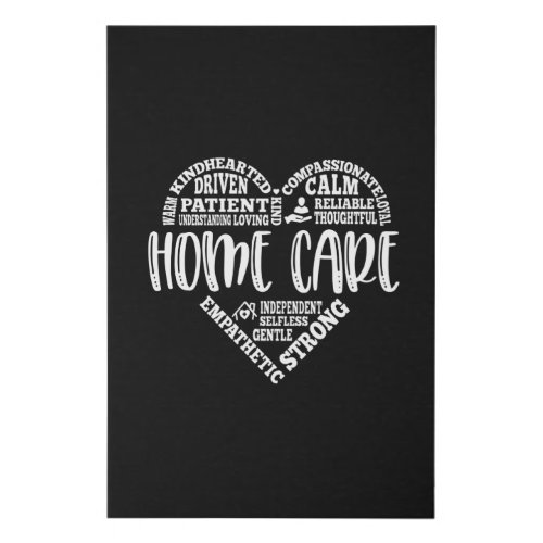 Home Care Aide Home Care Home Health Faux Canvas Print