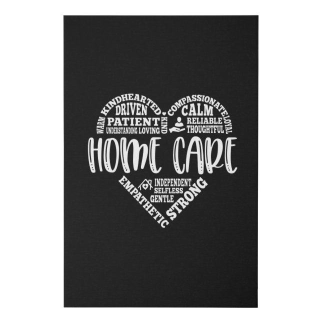 Home Care Aide, Home Care, Home Health Faux Canvas Print (Front)