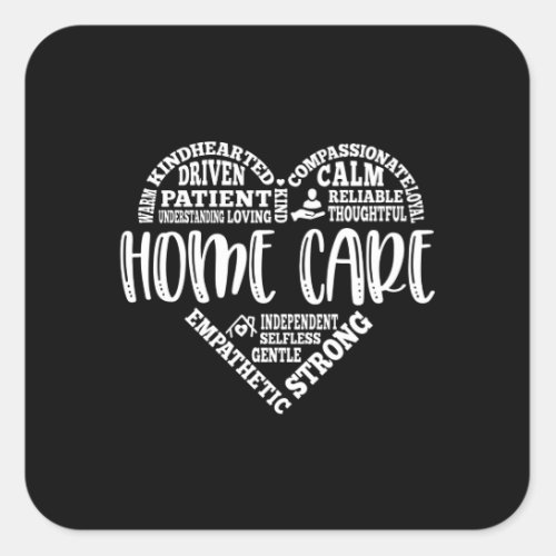 Home Care Aide Home Care Home Health Square Sticker