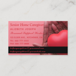 Home Care and Personal Nursing Services Business Card