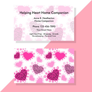 Home Care Companion Business Card by Luckyturtle at Zazzle