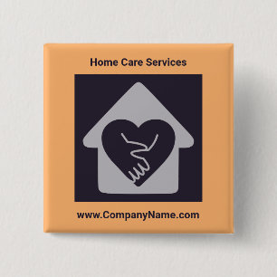 Home Care Custom Logo & Custom Text Promotional  B Button