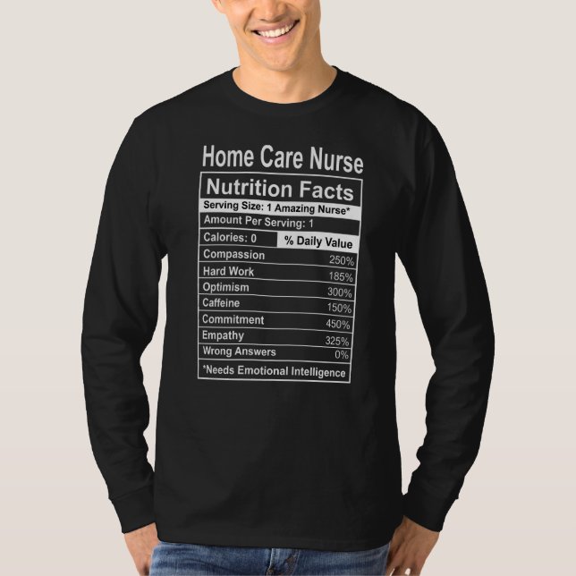 Home Care Nurse  Nursing School & Medical Apprecia T-Shirt (Front)