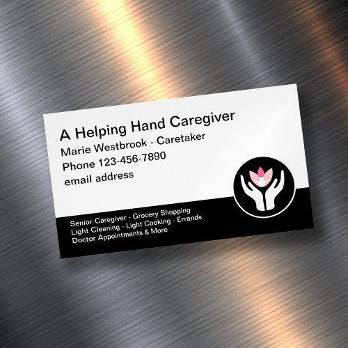 Home Caregiver CNA Business Card Magnet
