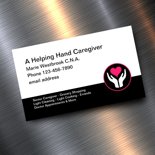 Home Caretaker C.N.A. Business Card Magnet (Creator Uploaded)