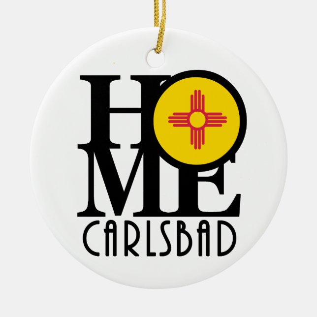 HOME Carlsbad New Mexico Ceramic Ornament (Front)