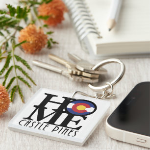 HOME Castle Pines Colorado Keychain