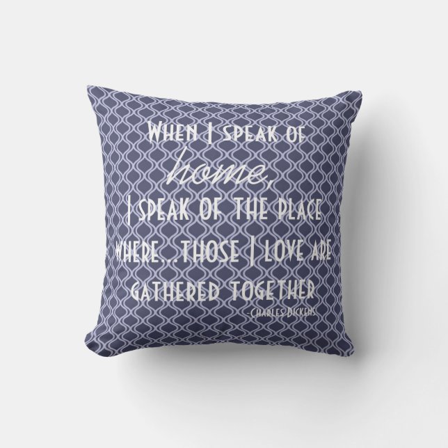 Home Charles Dickens Literary Quote Pillow (Front)