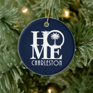 HOME Charleston SC Ceramic Ornament