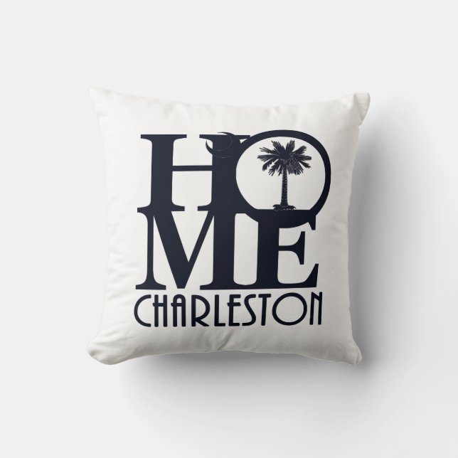 HOME Charleston SC Throw Pillow (Front)