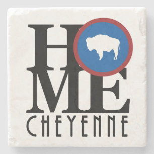 HOME Cheyenne Wyoming Stone Coaster