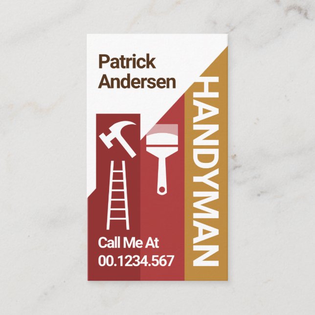Home Chimney Handyman Service Business Card (Front)