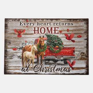 Home Christmas Doormat – Festive Welcome Mat for F