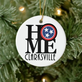 HOME Clarksville Tennessee Ceramic Ornament