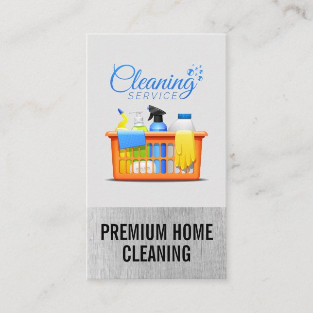 Home Cleaners | Maid | Cleaning Supplies Business Card (Front)