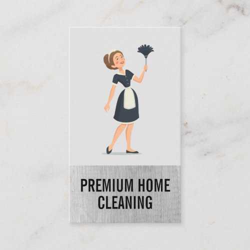 Home Cleaners  Maid  Duster Business Card