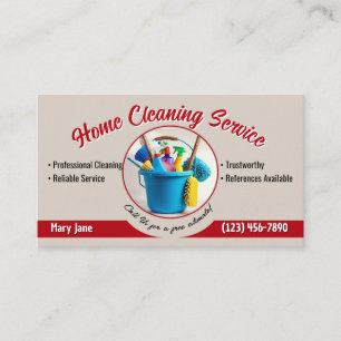 Home Cleaning Business Card