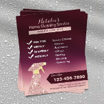 Home Cleaning House Keeping Service Brugndy Ombre Flyer<br><div class="desc">Home Cleaning House Keeping Service Burgundy Ombre Flyers.</div>