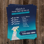 Home Cleaning House Keeping Service Ocean Blue Flyer<br><div class="desc">Home Cleaning House Keeping Service Elegant Ocean Blue Flyers.</div>