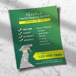 Home Cleaning House Keeping Service Spring Green Flyer<br><div class="desc">Home Cleaning House Keeping Service Elegant Spring Green Flyers.</div>