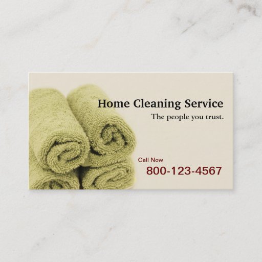 Customizable Home Cleaning Service Business Cards