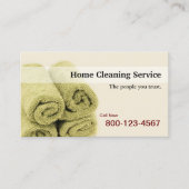 Home Cleaning Service Business Card (Front)