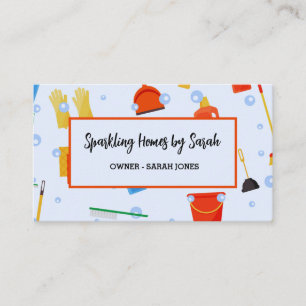 home cleaning service business cards house cleaner