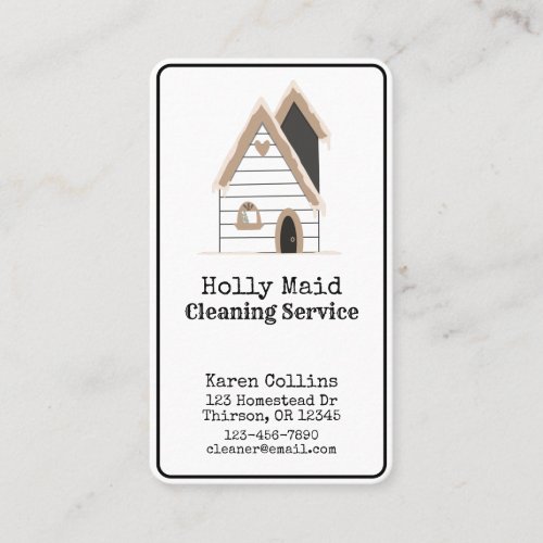 Home Cleaning Services Cute Business Card