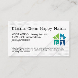 Home Cleaning Services   Maids Business Card