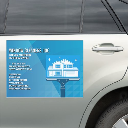 Home Cleaning Services  Window Cleaners  Car Magnet