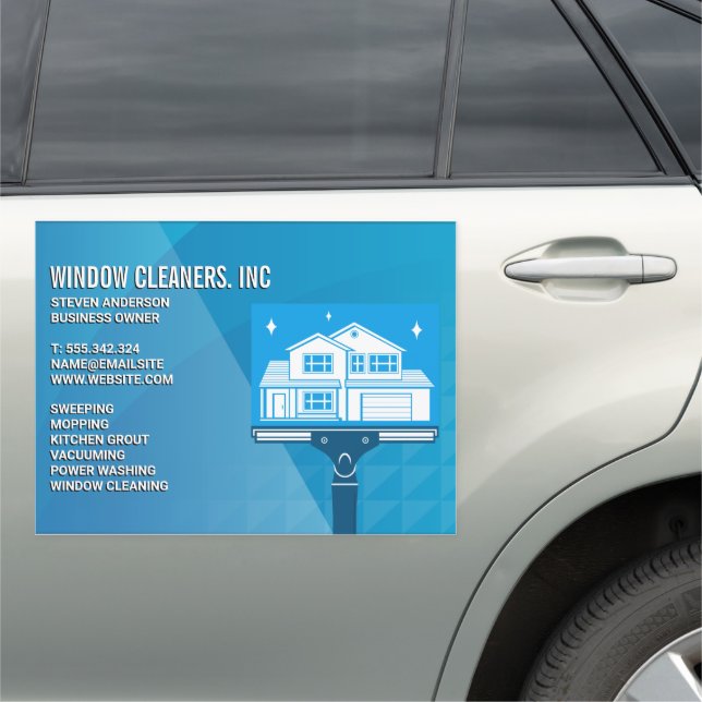 Home Cleaning Services | Window Cleaners  Car Magnet (In Situ)